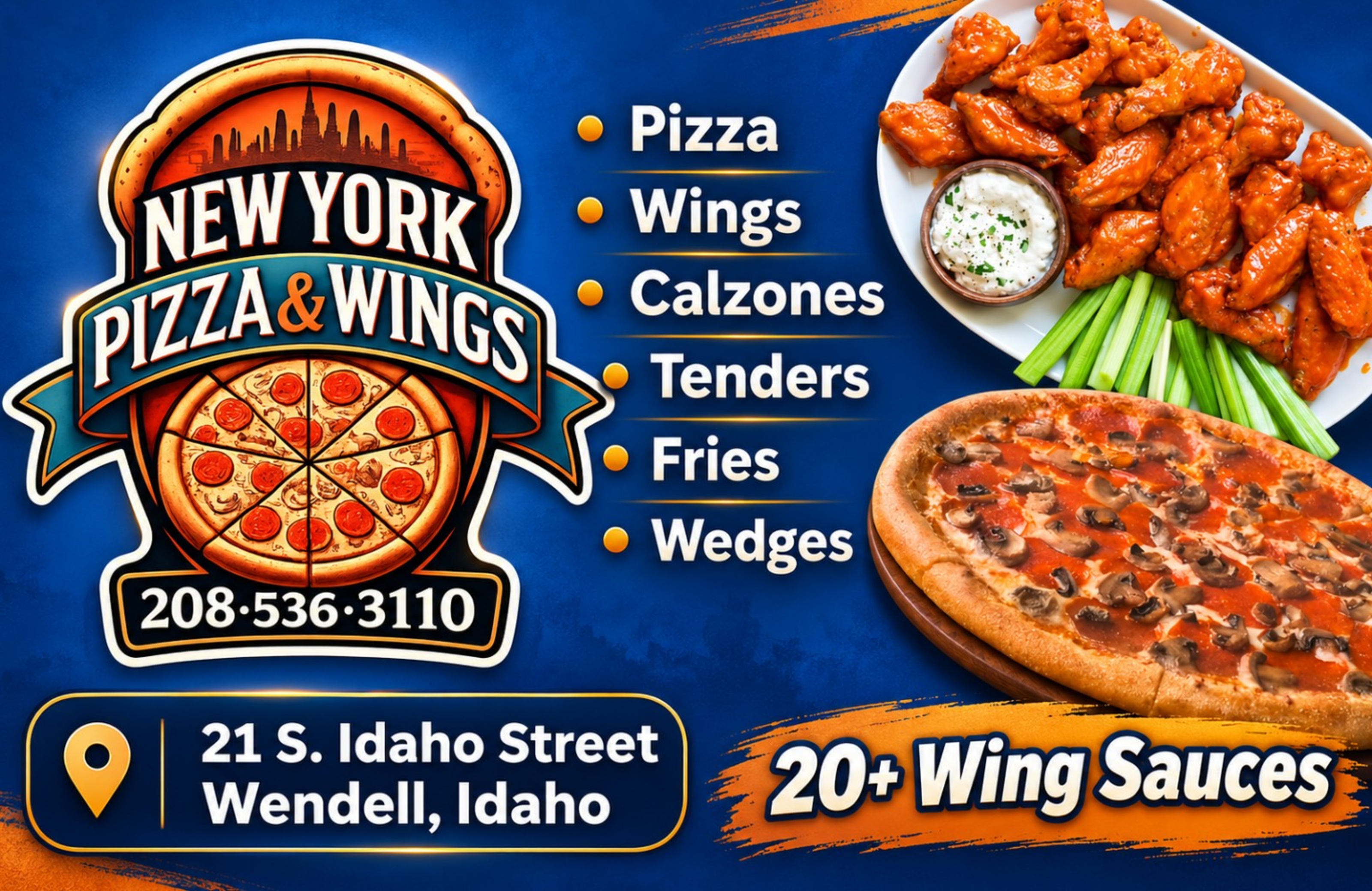 New York Pizza & Wings - Wendell, Idaho - 208-536-3110